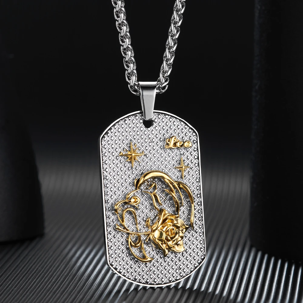 Wholesale Zodiac Horoscope Souvenir Necklace Beautifully Designed Stainless Steel Necklace