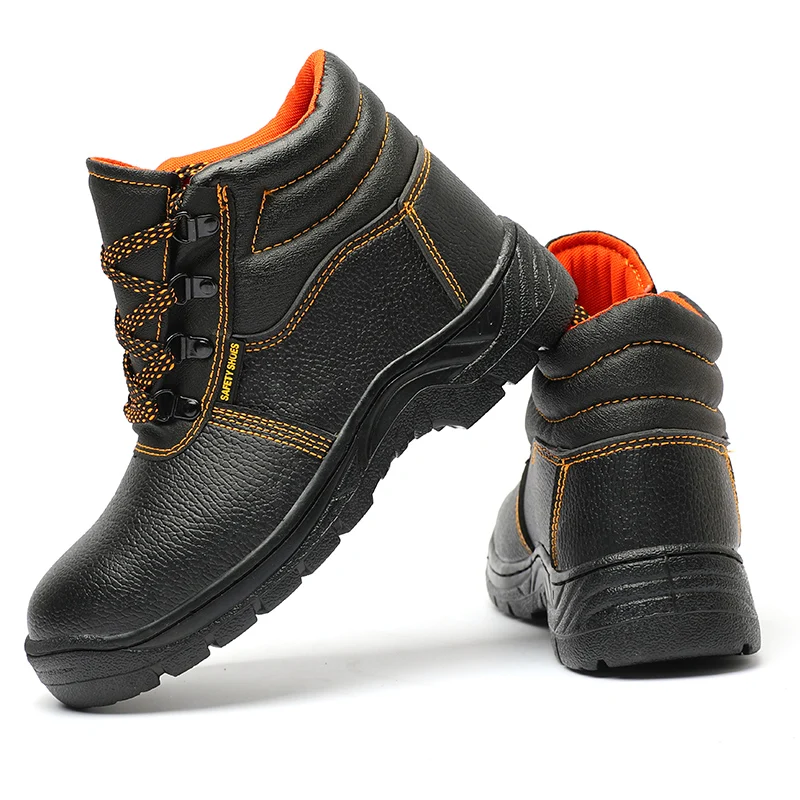 CE oil water resistant anti slip work shoes steel toe puncture proof men industrial construction safety shoes boots S3