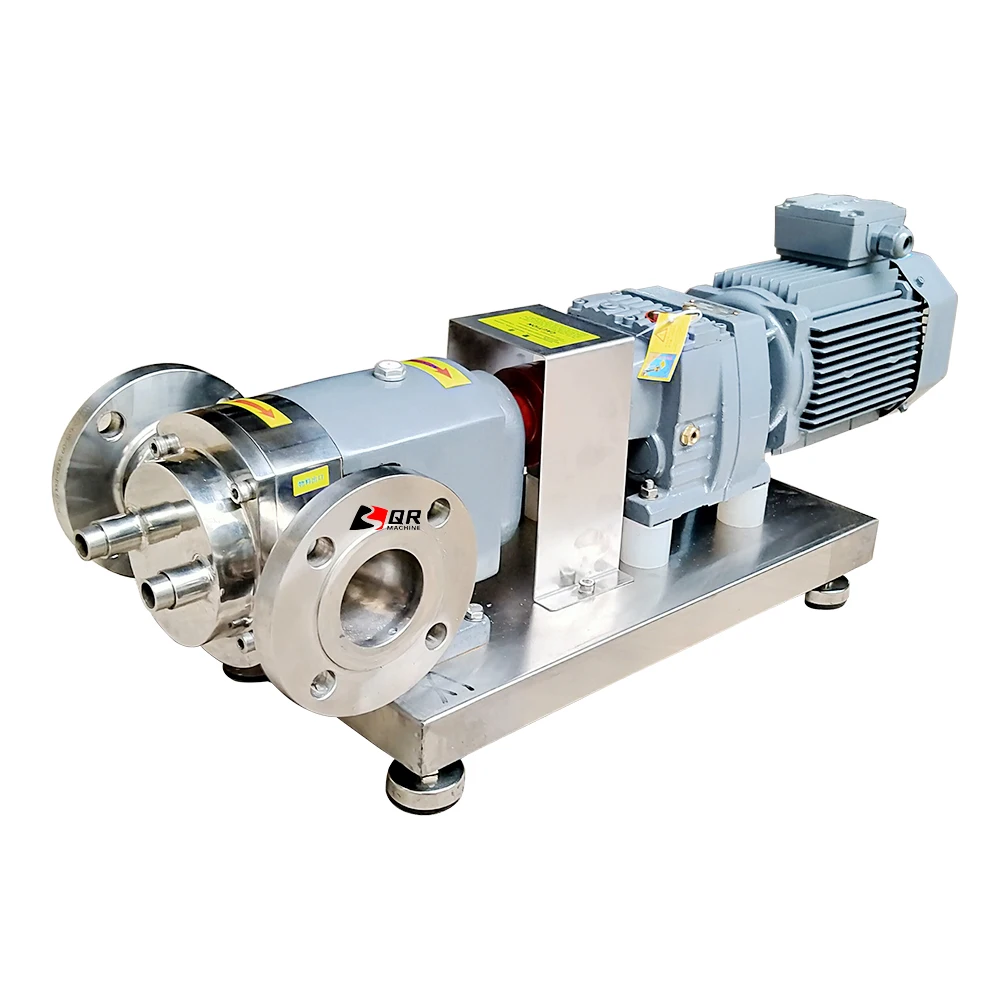 High Viscosity Ss316 Stainless Steel Lobe Pump For Meat Slurry Jam Butter Pulp Candy Gum Chocolate Milk Oil