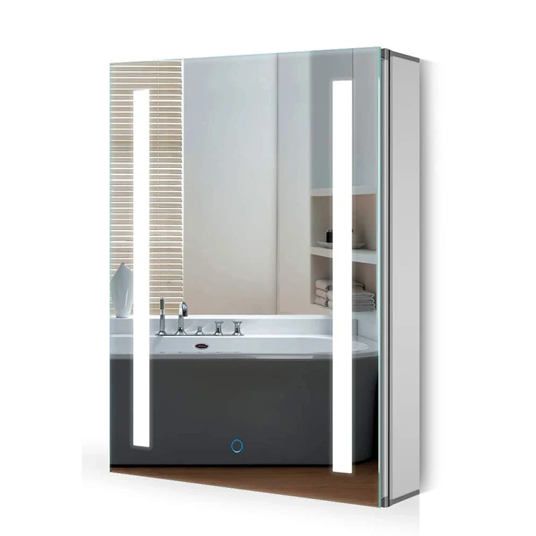Ultra Luxury Affordable Modern Aluminum Storage Bathroom toilet Lighted Vanity Mirror Cabinets