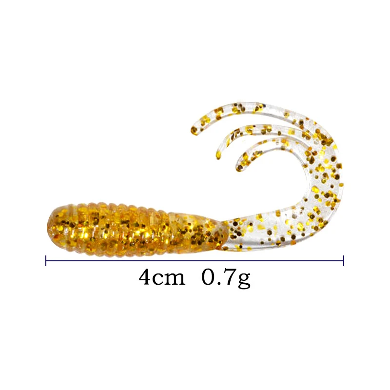 Soft Bait Elf Tail Fishing Lures 4cm 5cm 6.5cm Artificial Silicone Wobblers Worm Grubs Isca Pesca Fishing Tackle