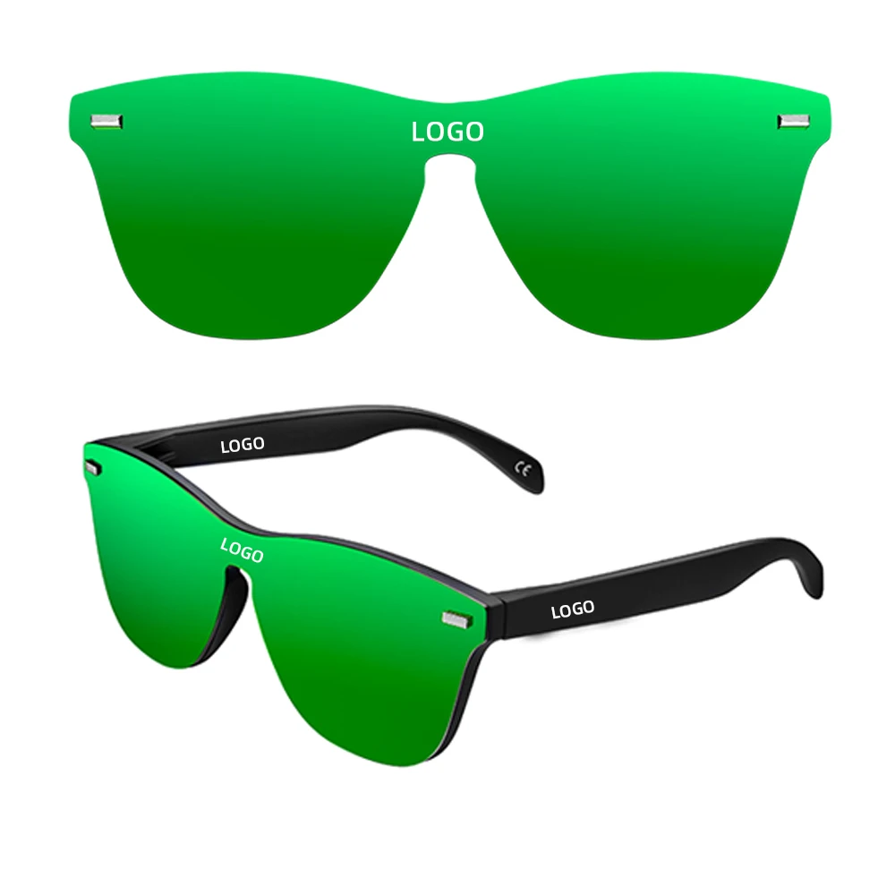 Windproof Anti-scratch Easy Clean Metal Nails Large Red Lens Designer Custom Polarized Sunglasses