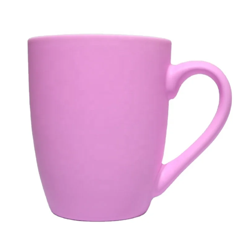 
11oz Innovative Rubber Coated Finishing Silicone Style Outside Surface Ceramic Soft Touch Mug 
