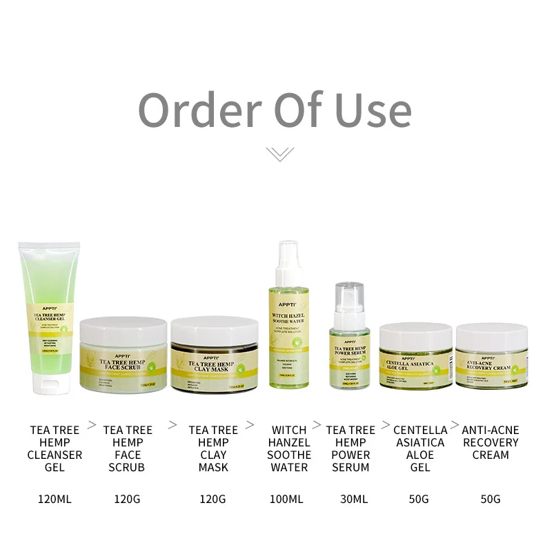 Продукты для отбеливания и ухода за кожей чайного дерева полный набор травяная Сыворотка лица Органическая Фирменная торговая марка от