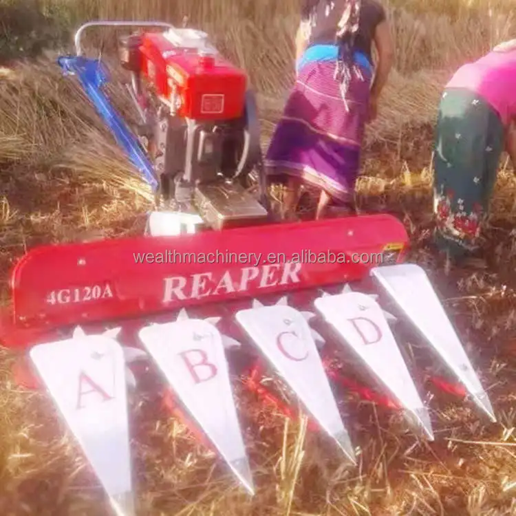 Wholesale price paddy reaper machine for rice wheat with diesel engine or gasoline engine