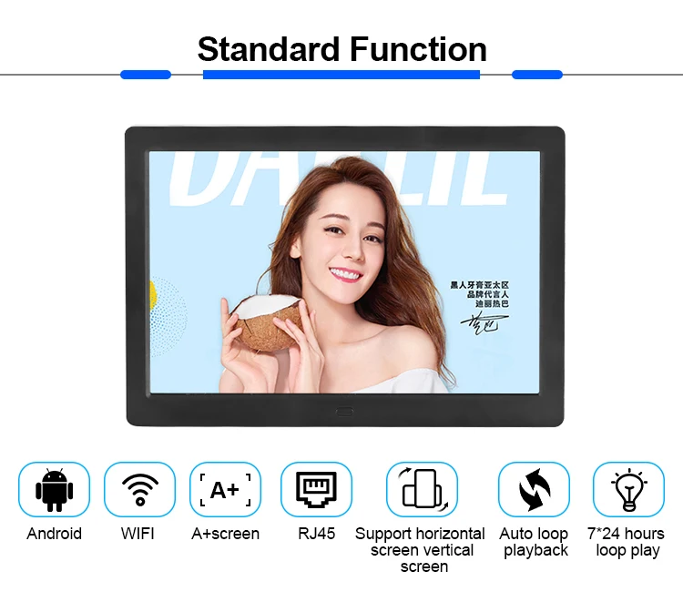 10 Inch Network Android Wireless Wifi Digital Signage 10.1 inch Lcd Advertising Video Media Player