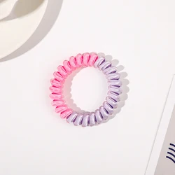 Yucat  Korean Women Fashion Gift Hair Ties Phone Rubber Rings Hot Elastic Hairbands Girls Two-color Splicing Telephone Hair Ties