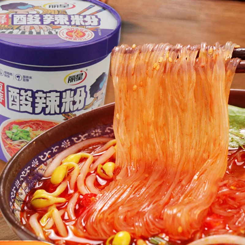 Wholesale Barreled Sweet Potato Hot And Sour Powder Non-Fried Instant Foodsweet Potato Noodles