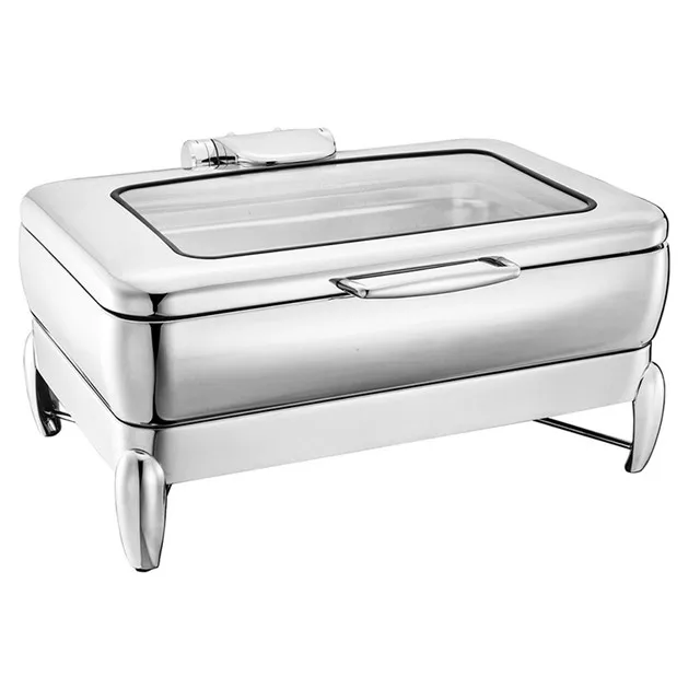 European Design restaurant Catering equipment double fuel heaters food display buffet server