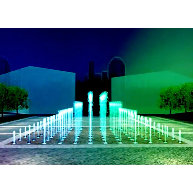 Outdoor Dry Music Fountain In Square With Dmx Light Moving floor fountain