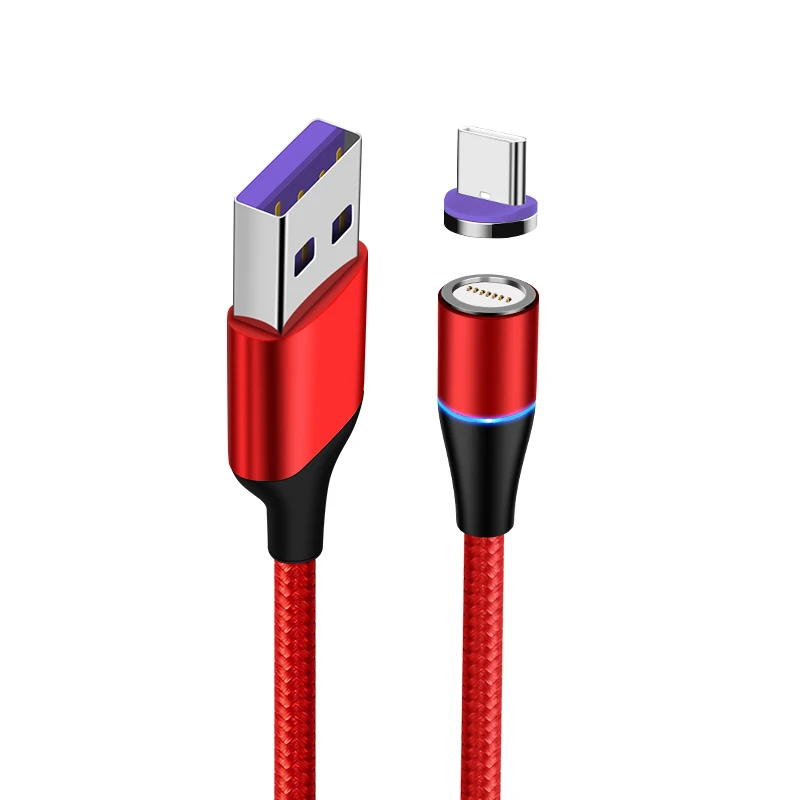  Прямая поставка 5 А В суперзарядный кабель магнитный USB-кабель зарядное устройство на 360 градусов для телефона наушников умных