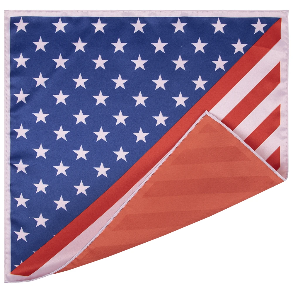 Mens American Flag Stars & Stripes Reversible Self Butterfly Bow Tie Silk feeling Printed Self tie bow tie for 4th of July