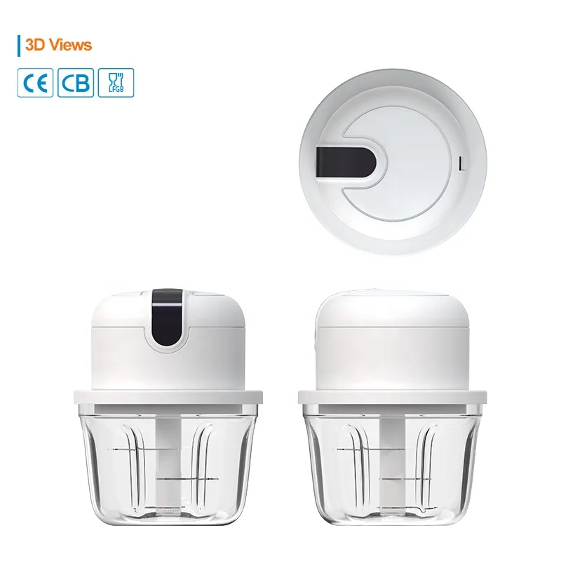 portable electronic cordless rechargeable wireless USB mini electric garlic chopper