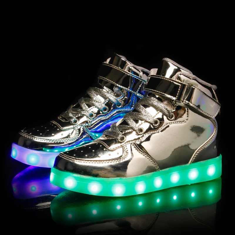 Custom Design Children Boys Girls Glowing Luminous Sneakers Usb Charging Led Shoes Kids Light Up Skate Shoes For Kids