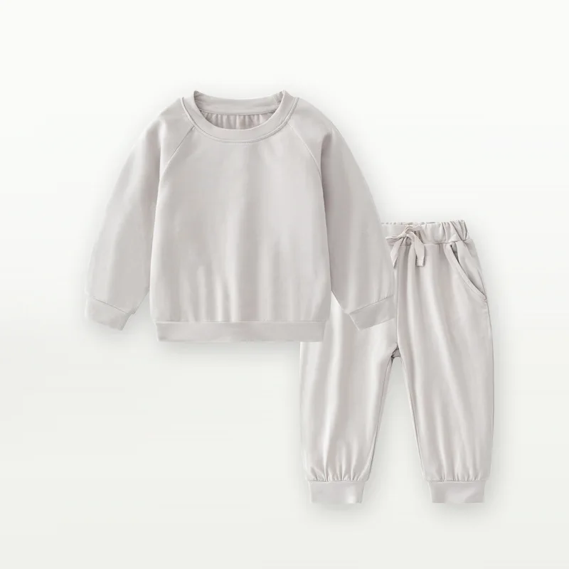 Bamboo Baby clothes spring and autumn suit fiber baby long pants split two-piece baby clothes for infants and toddlers