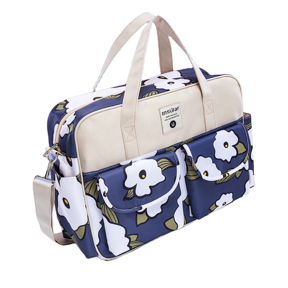 Fashionable Portable Large-Capacity Nylon Maternity Bag Waterproof Shoulder Crossbody Handheld Mom Bag for Mommy and Baby