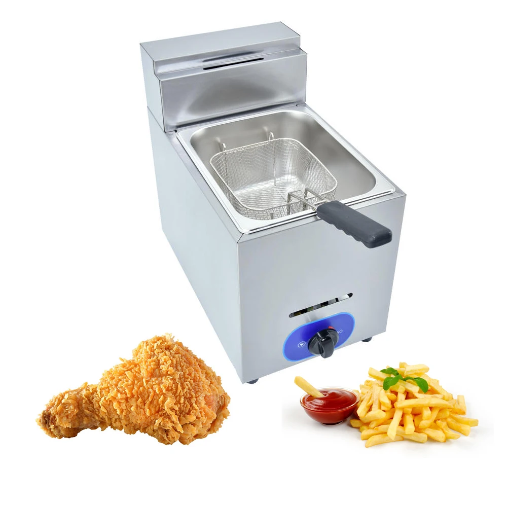 Hot Selling Fully Stainless Steel Gas Commercial Deep Fryer Fcommercial Deep Fryer Gas Rom Factory Direct