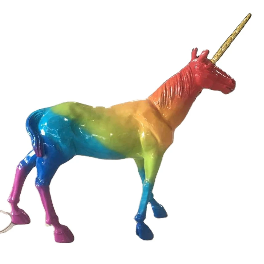 Visual Merchandising Retail Store Life-size Decorative Fiberglass Unicorn Statue