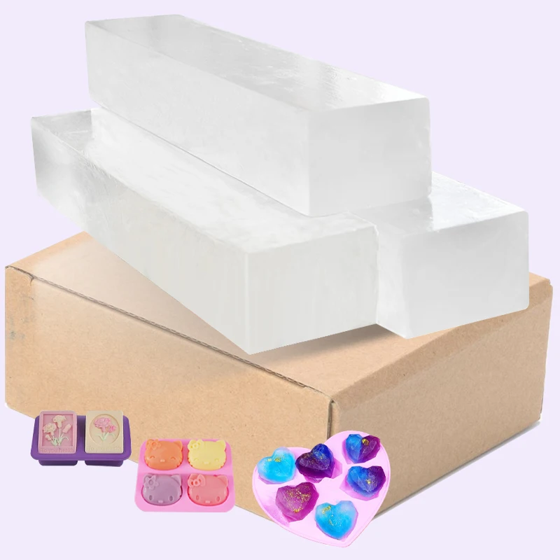 Custom Transparent Glycerin Soap Base Melt And Pour Free Diy Raw Material For Soap Making Base De Savon Soap Making Raw Material