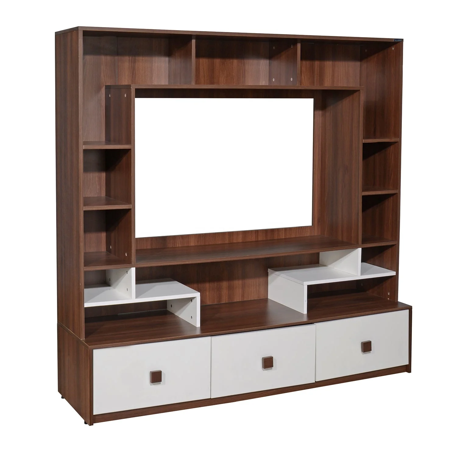 Customized multi-function tv units cabinet with bookshelf simple wooden tv stand for living room furniture tv furnitures