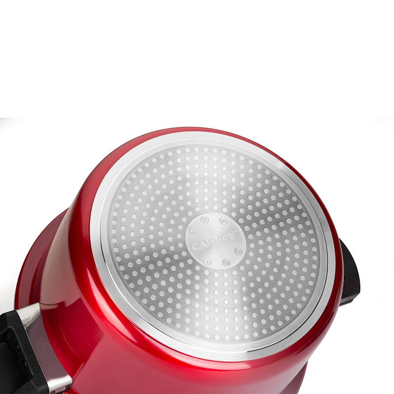 Кованая Алюминиевая антипригарная Кастрюля с мраморным покрытием низкого давления