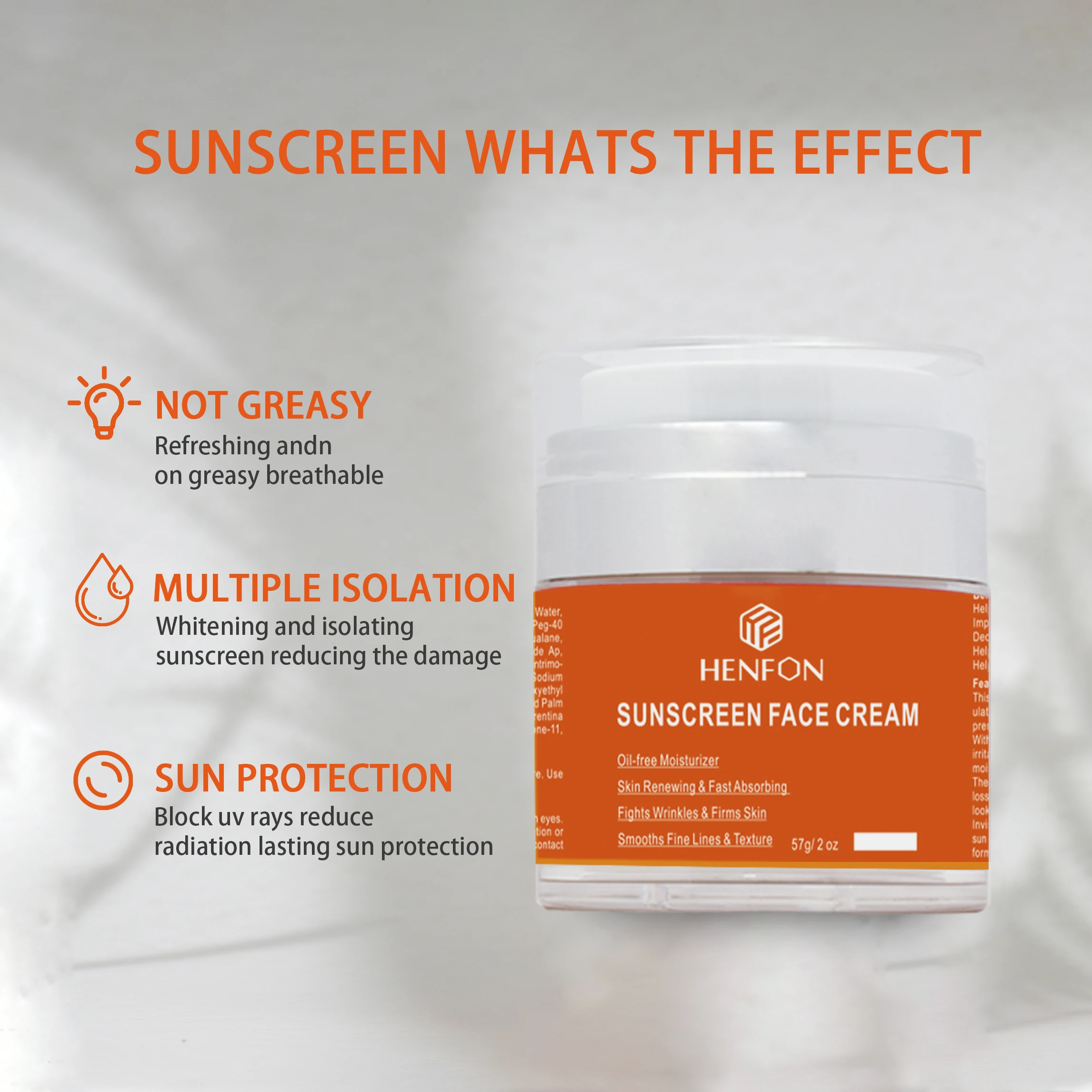 Private Label Aloe Vera Hawaiian Spf90 Moisturizing Sunscreen Oil-Free Zinc-Oxid Spf50 Sunscreen Whitening Body