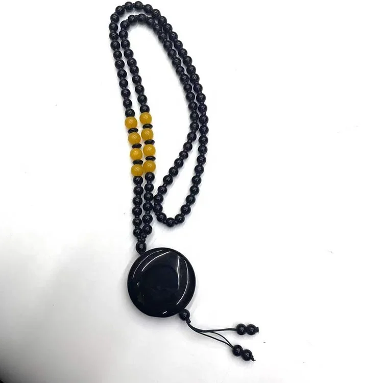 2021 wholesale Muslim style Necklace black and high grade prayer beads islamic tasbih