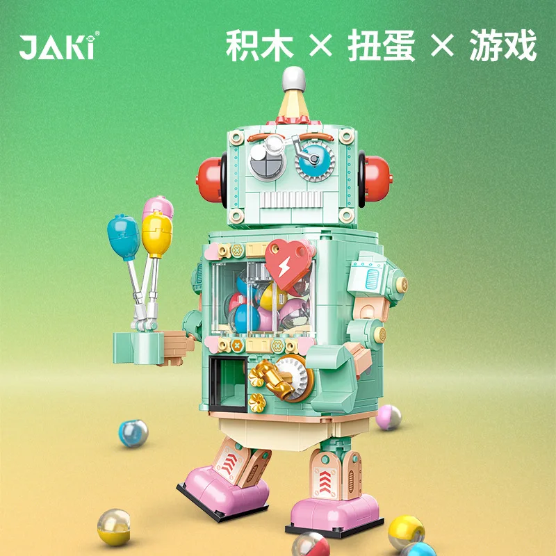 JAKI 8218 Cashapon Machine Robot Building blocks JK Maker Pop game series bricks toy for kids Christmas gift