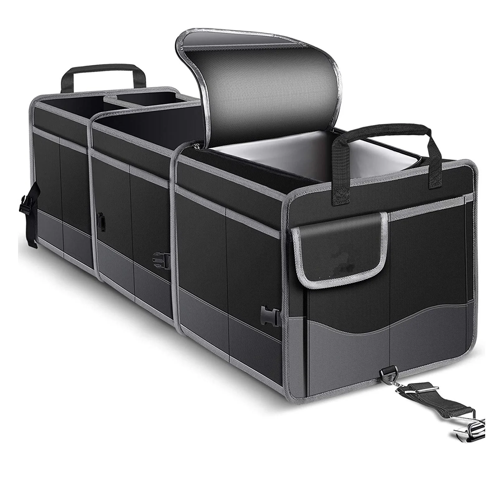 FREE SAMPLE Collapsible Trunk Storage Organizer with Cooler Large Multi-Compartment Waterproof Car Trunk Organizer