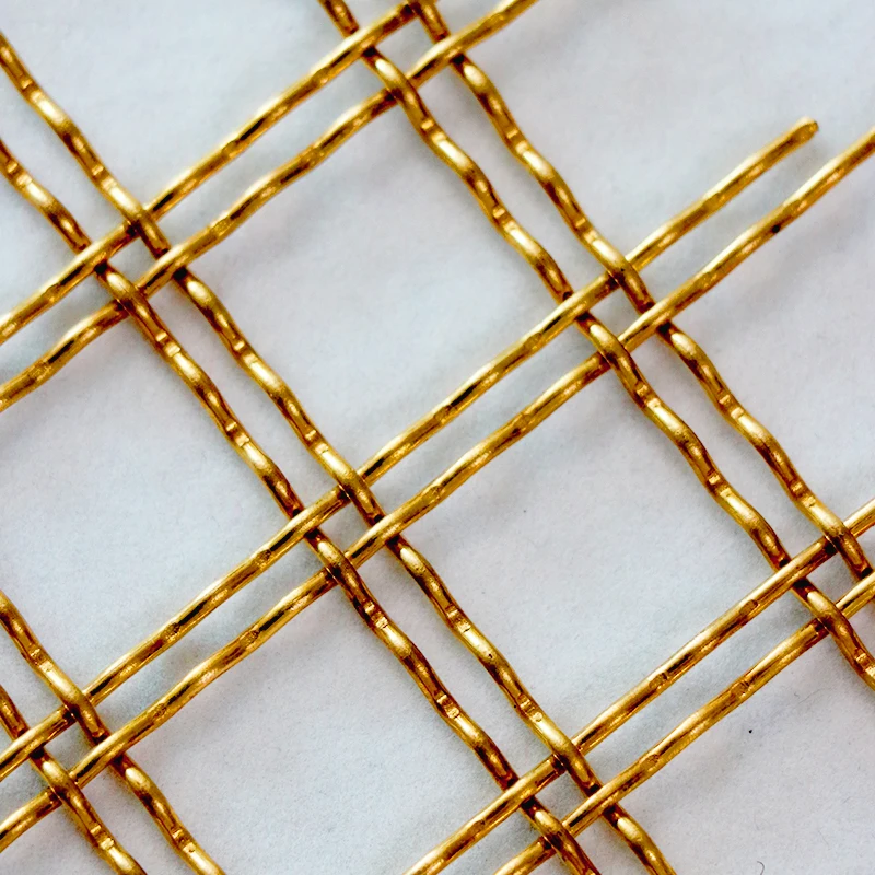 Customized Color Brass Stainless Steel Wire Decorative Mesh Metal Mesh for Furniture and Cabinet Door
