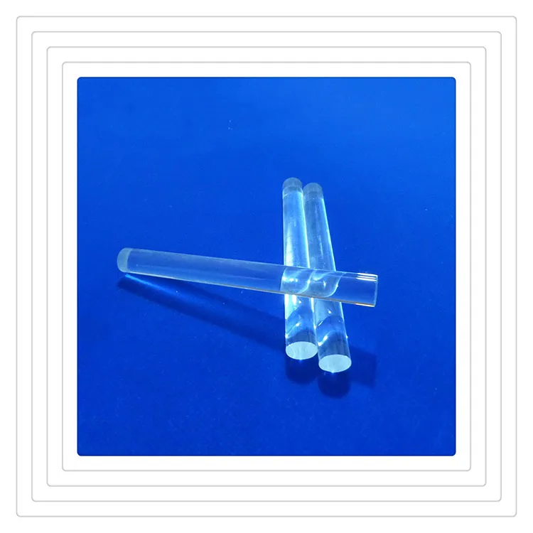 High temperature resistant transparent round optical quartz glass light guide rod