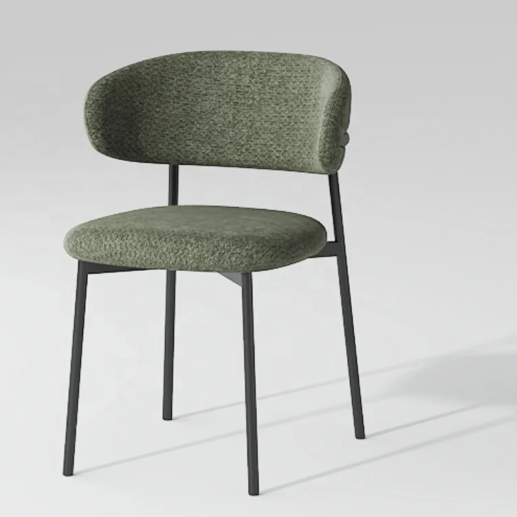 Factory Sale Modern Simple Fabric Chair With Metal Frame Beautiful Design Living Room Dining Chair