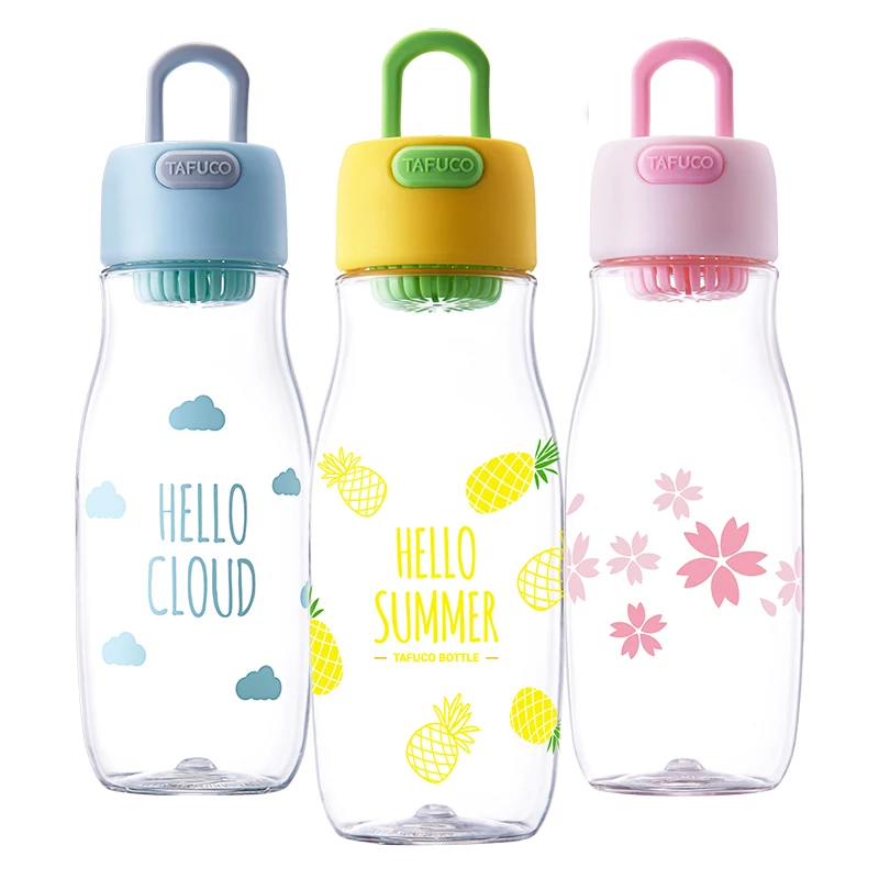 BPA FREE Tritan kids healthy sports drinking bottle 550ml water bottle with silicon rope