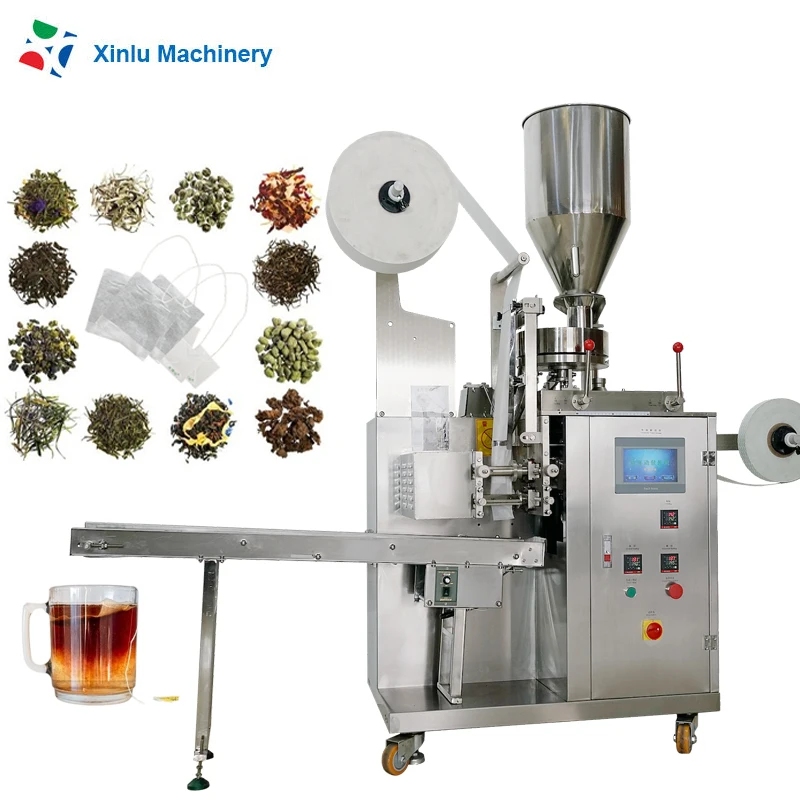 Automatic Slimming Tea Leaves Coffee Powder Teabag Filter Paper Bag   Pouch Sachet Packaging Packing Machine With Label