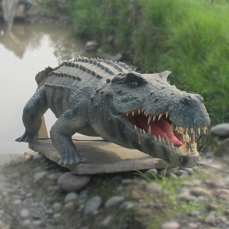Waterproof Remote Control Life Size Animatronic Crocodile Animal