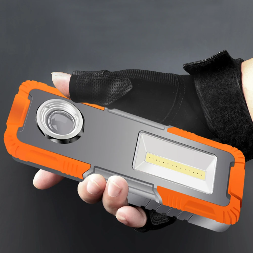 3AAA Multipurpose Lighting Led Work Lamp with Bracket, COB + XPE Strong Magnetic Car Maintenance Lamp