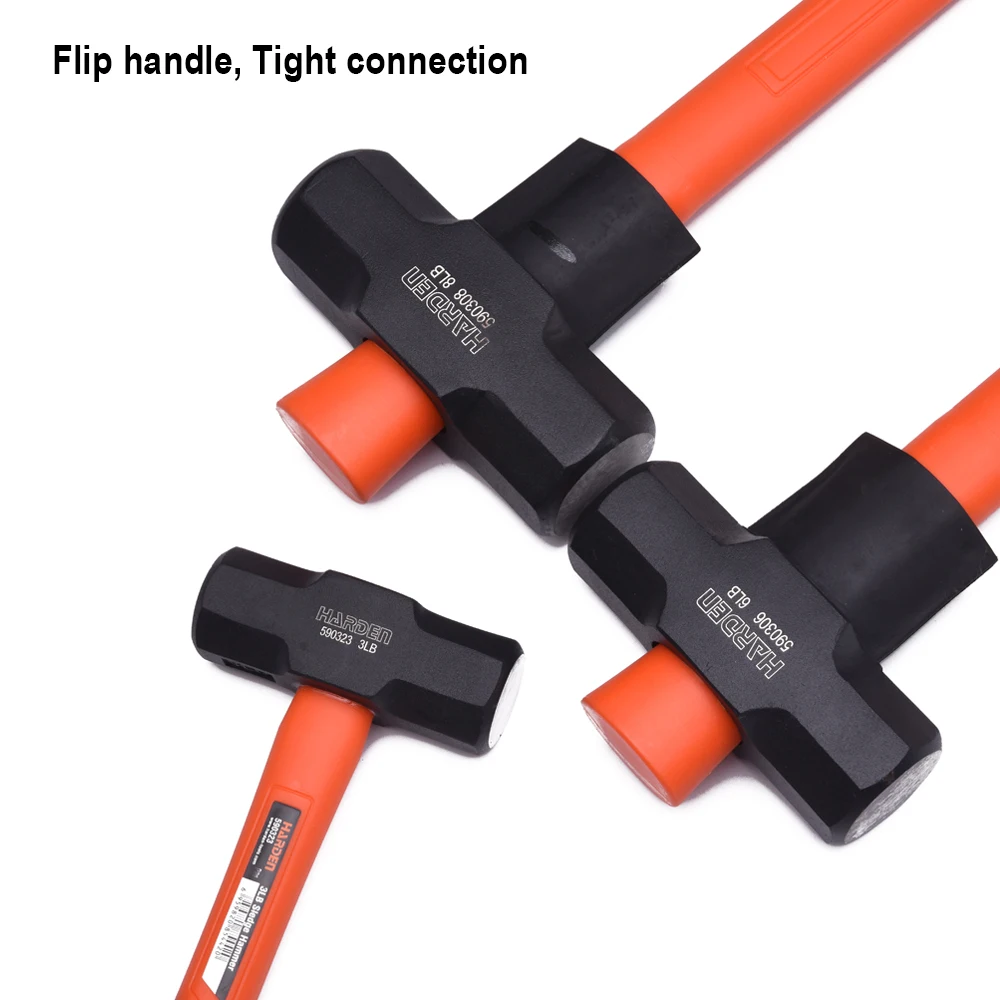 6lb 8lb 10lb 12lb 14lb 16lb Quality sledge hammer shock-resistant fiberglass handle sledge hammer steel head sledge hammer