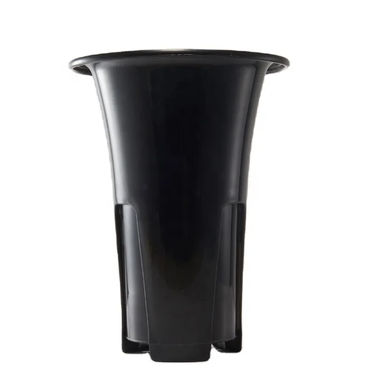 Bluk Home Garden Plastic Tall Black Herb Flower Planter Orchid Nursery Pot