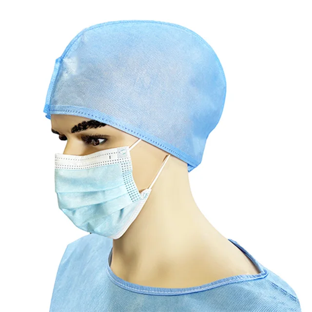disposable medical surgical cap with ties for doctors hospital