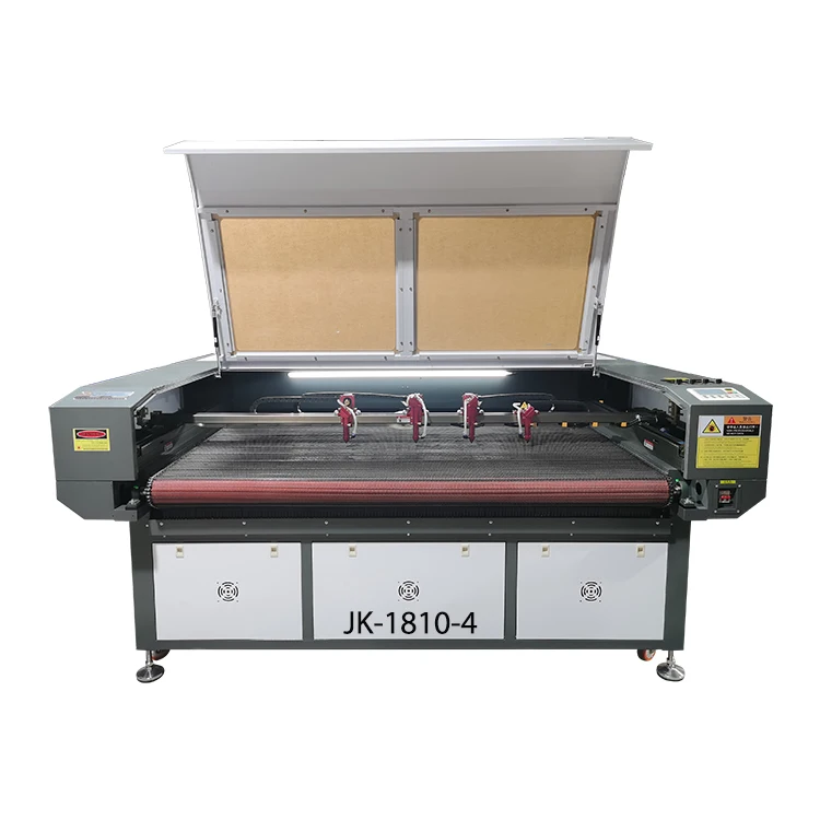 Co2 лазерная машина 4 головки 1812 автоматической подачи лазерной резки для ткани кожаной