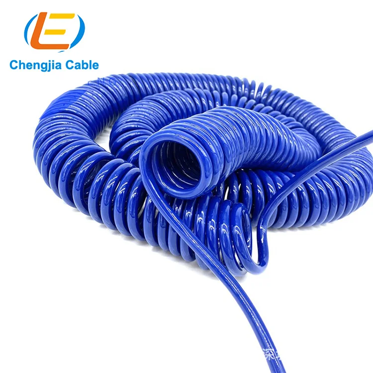 Spring coiled electrical 2 3 4 5 6 7 core Matt or Glossy Electrical Spring Spiral Coiled retractable coiled electrical cord