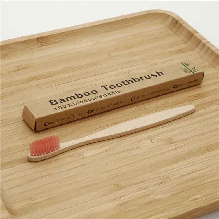 Custom Wholesale OEM Welcome Private Label Eco Biodegradable Adults Oral Clean Flat Handle Bamboo Toothbrush