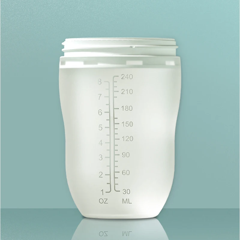 8 oz, 240ml BPA-Free Silicone Feeding Bottle - 100% Food Grade, Safe for Milk Feeding, Perfect Baby Cup for Newborns