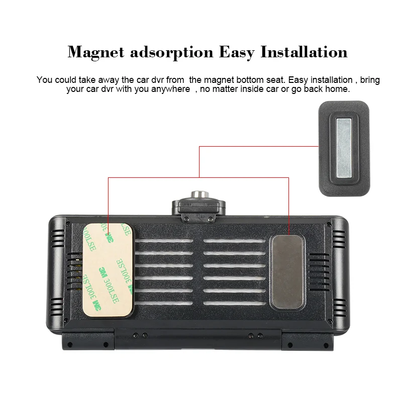 
Wifi rear view mirror hd two cameras black box gps 4g dual camera car dvr dash cam 