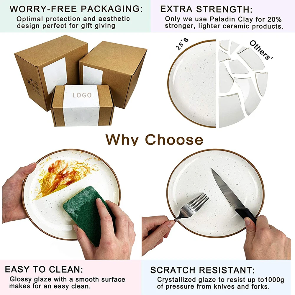 Hot Sale Wholesale Ceramic China Plates For Restaurant Round Custom Ceramic Plates Supplier Ceramic Dinner Plates for Weddings