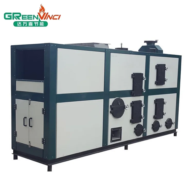 Greenvinci energy saving automatic vertical wood fired industrial greenhouse farm heating drying hot air generator