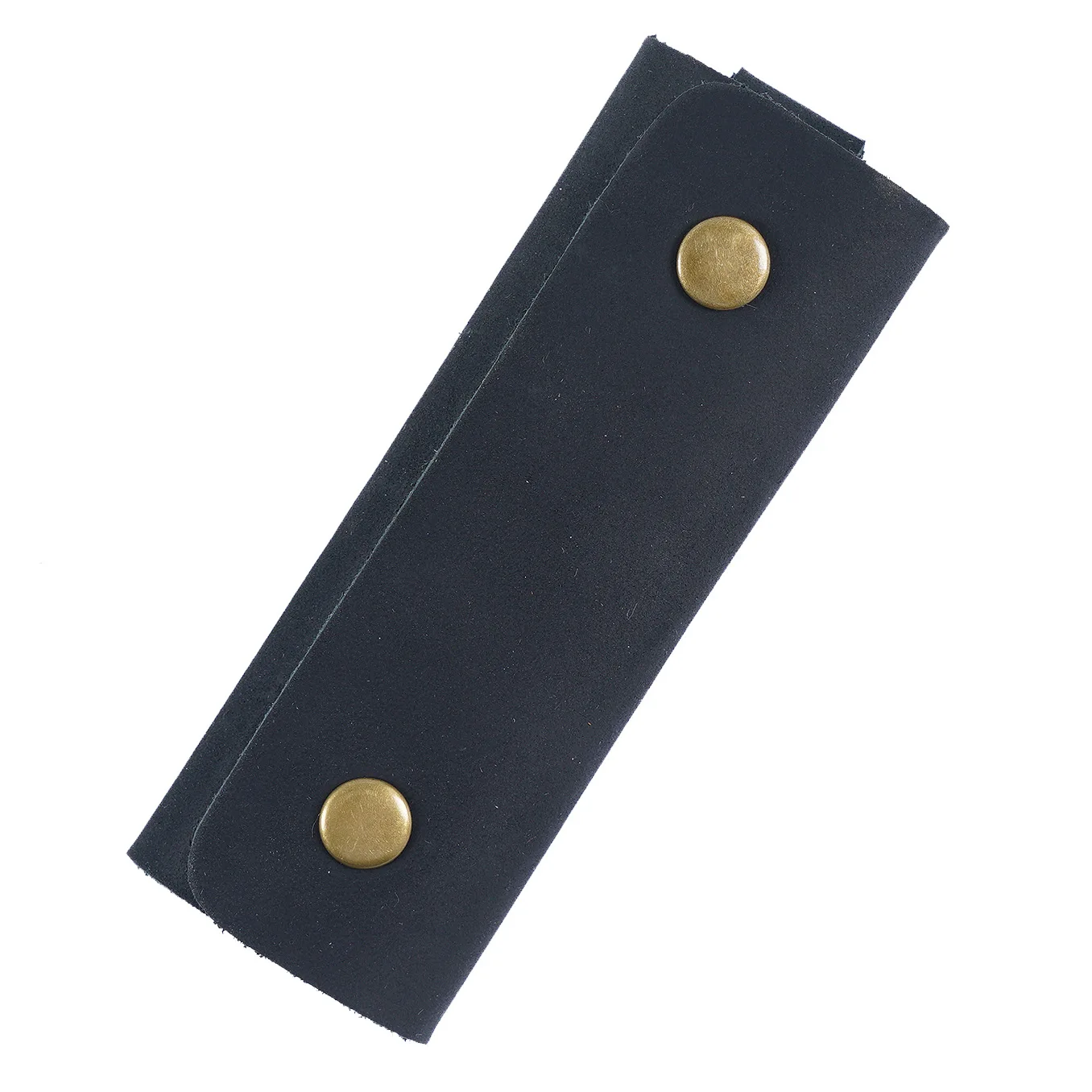 Vintage Full Grain Cowhide Key Ring Sleeve Durable Button Small Keychain Bag Car Case Fashion Key Pouch Free Sample Custom Logo