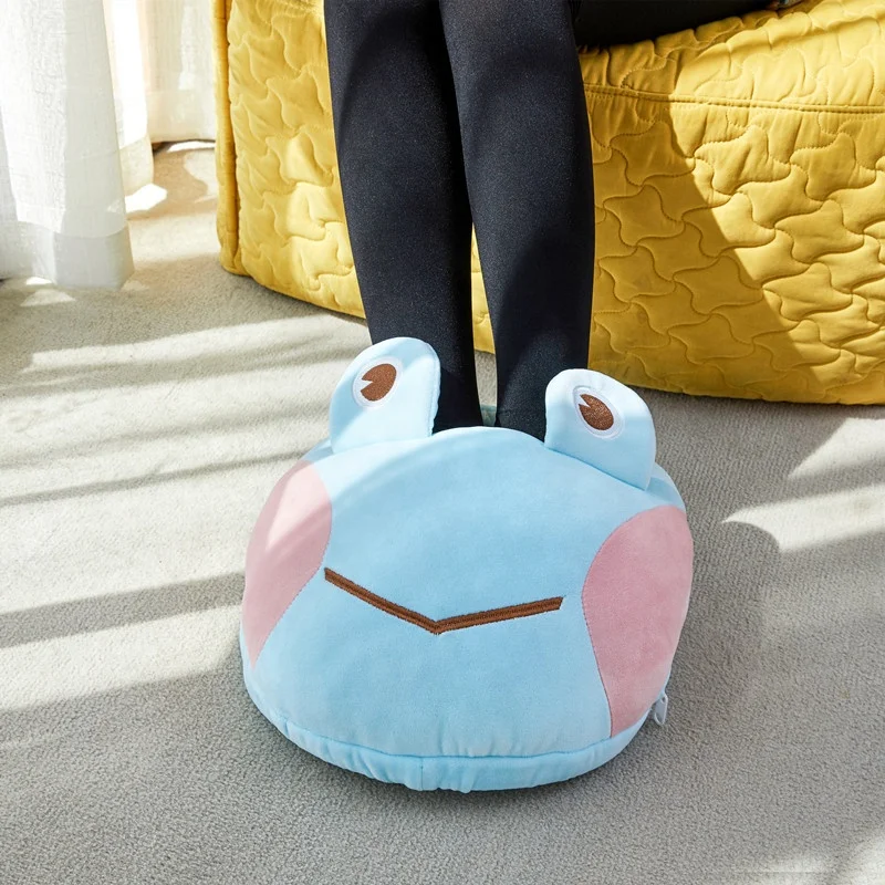Hot selling foot warmer USB charging cartoon rabbit velvet foot warmer pad massage warm foot shoes artifact hand warmer
