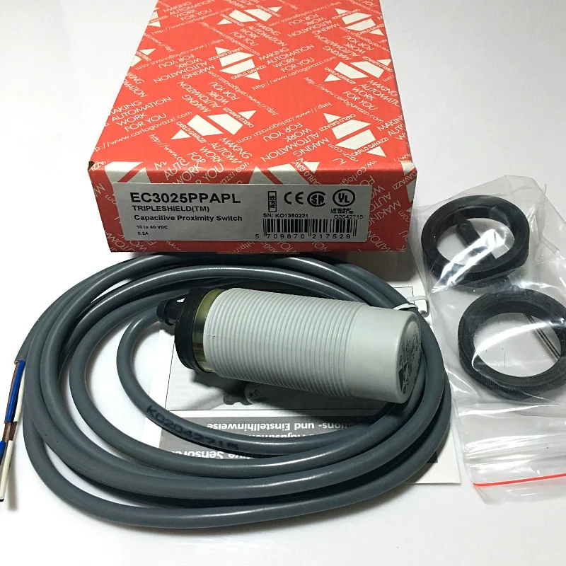 New arrival original NO NC Sensing Range 25mm 10-40VDC carlo gavazzi pnp photoelectric sensor EC3025PPAPL