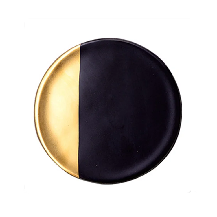 China Suppliers Table Decoration Gold Rim Marble Custom Ceramic coaster for Gift